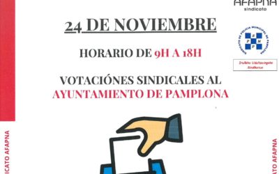 ELECCIONES SINDICALES DE AYUNTAMIENTO DE PAMPLONA 2020