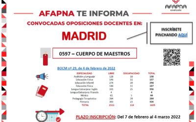 MADRID OPOSICIONES MAESTROS : Del 7 de feb. al 4 marzo