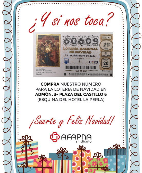 LOTERÍA DE NAVIDAD AFAPNA 2023