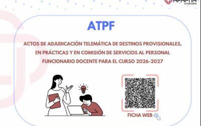 ATPF SECUNDARIA, FP Y EOI: LISTADO DEFINITIVO PERSONAS CONVOCADAS Y PLAZAS OFERTADAS