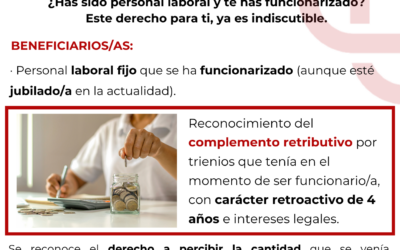 RECLAMA CON AFAPNA LA CONSOLIDACIÓN DE LOS TRIENIOS